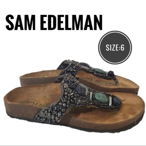 Sam edelman Rhinestone Sandals Leather, size - Picture 1 of 10
